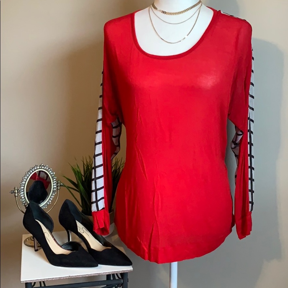 Half checkered blouse